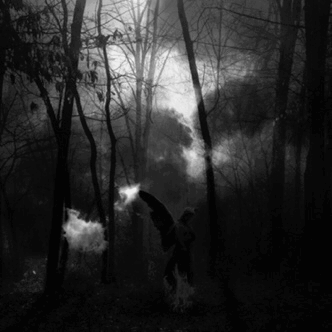 Gif animé gothique ange noir